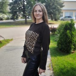 Hand knit sweater with leopard print women , handmade gift , women clothing , handmade clothing , free shipping