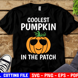coolest pumpkin in the patch svg, pumpkin patch svg, boy pumpkin svg, baby boy shirt svg, toddler svg cut file