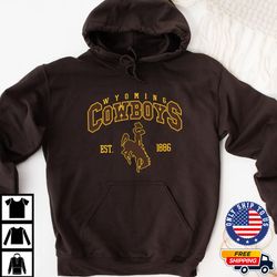 NCAA Wyoming Cowboys Est. Crewneck, NCAA Shirt, NCAA Wyoming Cowboys Sweater, Wyoming Cowboys Hoodies, Unisex T Shirt