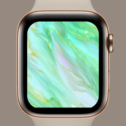 Ocean Green Digital Alcohol Ink with Marble Line, Watch Face Designed to Fit all Apple Watch models. Digital Download