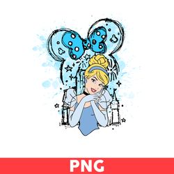 Cinderella Minnie Bow Ears Png, Cinderella Png, Minnie Mouse Png, Disney Princesses Png, Princesses Png, Disney Png
