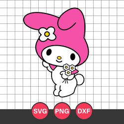 My Melody Svg, Hello Kitty Svg, Kawaii Kitty Cat Svg, Cartoon Svg, Png Dxf, HK18052302