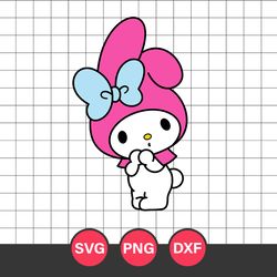 My Melody Svg, Hello Kitty Svg, Kawaii Kitty Cat Svg, Cartoon Svg, Png Dxf, HK18052303