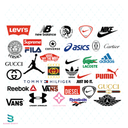 Sport Fashion Logo Bundle SVg, Gucci Svg, Reebook Svg