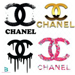 Chanel Logo Bundle Svg, Chanel Svg, Chanel Golden SVg, Chanel Dripping