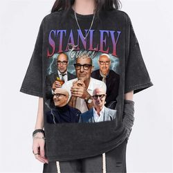 Stanley Tucci Vintage Washed Shirt,Actor Homage Graphic Unisex T-Shirt, Bootleg Retro 90's Fans Tee Gift