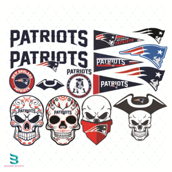 New England Patriots Bundle Logo Svg, Sport Svg, Patriots Svg, Bundle Logo