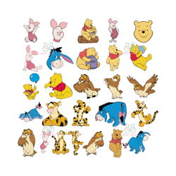 Winnie The Pooh Bundle Svg, Disney Svg, Pooh Svg, Eeyore Svg, Owl Svg, Tigger Svg, Piglet Svg, Trending Svg