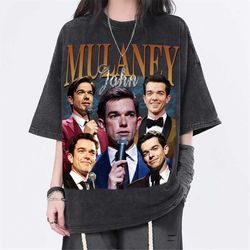 John Mulaney Vintage Washed Shirt, Stand-up Comedian Actor Homage Graphic Unisex T-Shirt, Bootleg Retro 90's Fans Tee Gi