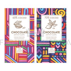 ABSTRACT CHOCOLATE PACKAGING Bright Set In African Style