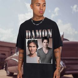 Damon Salvatore Shirt Damon Salvatore Homage Shirt Vintage Damon Salvatore Shirt Damon Salvatore Bootleg Shirt