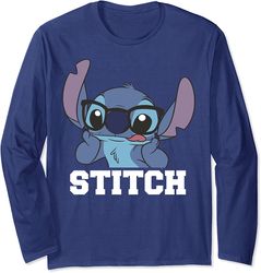 Disney Lilo & Stitch Nerdy Stitch Portrait Long Sleeve