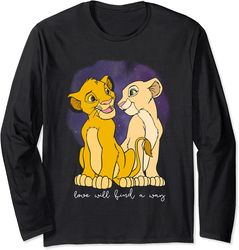 Disney Lion King Simba Nala Love Valentine's Long Sleeve Tee