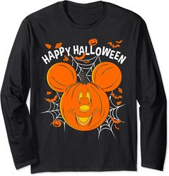 Disney Mickey & Friends Mickey Pumpkin Happy Halloween Long Sleeve