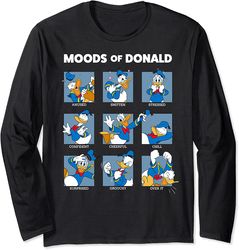 Disney Mickey And Friends Moods Of Donald Duck Long Sleeve