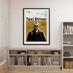 taxi driver poster taxi driver 1976 poster taxi driver movies potser travis bickle poster vintage movies poster modern p