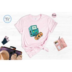 Skater BMO Shirt, Adventure Time Shirt, Cute Vintage Cartoon Shirt, Adorable BMO Tee, Sports Shirt, Skater Gift