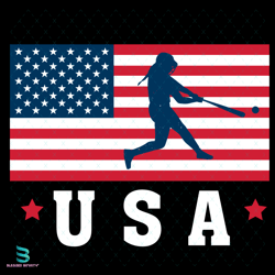 American Flag USA Baseball Svg, 4th Of July Svg, America Svg,