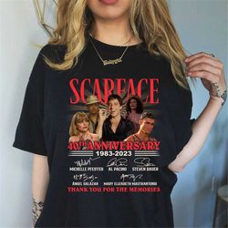 Scarface Shirt Vintage Scarface 1983-2023 Shirt Tony Montana Shirt Scarface 40th Aninversary Thank You For The Memories