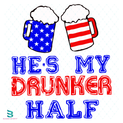 Drunker Half Beer 4th Of July Svg, 4th Of July 2023, America Svg, Beer Svg