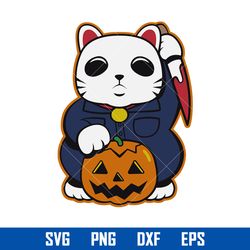 Michael Myers Cat Halloween Svg, Michael Myers Svg, Horror Movies Svg, Halloween Svg, Png Dxf Eps Digital File