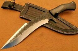 15" Custom handmade Fixed Blade D2 Steel Bowie Knife With Bone Handle
