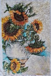 Sunflowers photo stitch Machine Embroidery Design