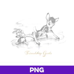 Disney Bambi Thumper And Bambi Friendship Goals V3, PNG Design, PNG Instant Download Now