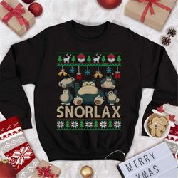 snorlax sweatshirt, snorlax t shirt snorlax christmas snorlax ugly christmas sweater shirt, christmas xmas gifts