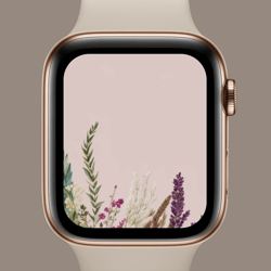 Cute Dried Flowers Watch Face Designed to Fit all Apple Watch models. Digital Download Watch Wallpaper