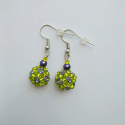 Handmade earrings crafted from glass beads