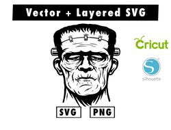 Frankenstein svg & png files for cricut machine , anime svg , manga svg , Goku svg