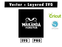 Black Panther Wakanda Forever svg & png files for cricut machine , anime svg , manga svg , Goku svg