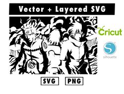 NARUTO UZUMAKI svg & png files for cricut machine , anime svg , manga svg , Goku svg