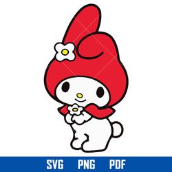 My Melody SvgHello Kitty Svg, Kawaii Kitty Cat Svg, Hello Kitty Cricut Svg, Cartoon Svg, Png Pdf, HK19052315