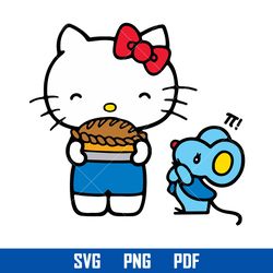 Hello Kitty And Joey Svg, Kawaii Kitty Cat Svg, Hello Kitty Cricut Svg, Cartoon Svg, Png Pdf, HK19052331