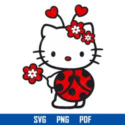 Hello Kitty Bugs Svg, Kawaii Kitty Cat Svg, Sanrio Svg, Hello Kitty Cricut Svg, Cartoon Svg, Png Pdf, HK19052345