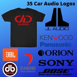 35 Car Audio Brands T-Shirt Design Bundle - PNG Images With Transparent Backgrounds- Sublimation Printing