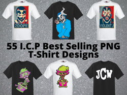 55 Insane Clown Posse - ICP T-Shirt Design Bundle - PNG Images With Transparent Backgrounds- Sublimation Printing