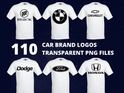 110 Car Brand Logos T-Shirt Design Bundle - PNG Images With Transparent Backgrounds- Sublimation Printing