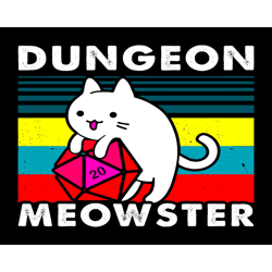 Funny DnD Tabletop Gamer Cat D20 SVG, Trending SVG
