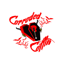 Hellfire Club Coffin Logo SVG, Corroded Coffin Band SVG