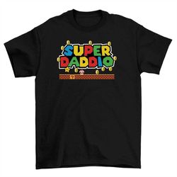 Super Daddio T-Shirt, Men's Funny shirt, Mario Game Themed Tee Shirt, Dads T-Shirt, Daddy T-shirts, Mens Birthday Shirt,