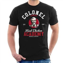 Fried Chicken Academy T-Shirt, Men's Fun Comedy Shirts Unisex Style 100 Cotton Adults & Kids Novelty Shirt