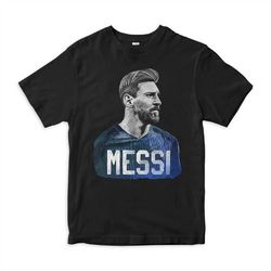 Lionel Messi Art T-Shirt /  Men's Women's Football Tee / 100 Cotton (FOT-20923)