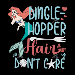 Dinglehopper Hair Dont Care Svg, Disney Svg, Little Mermaid Svg, Ariel Svg, Cartoon Svg, Trending Svg