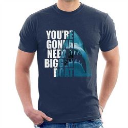 Bigger Boat Retro Shark Movie T-Shirt, Men's Fun Comedy Shirts Unisex Style 100 Cotton Adults & Kids Novelty Shirt