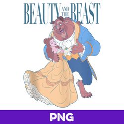 Disney Beauty And The Beast Belle And Beast Classic Portrait V3, PNG Design, PNG Instant Download Now