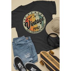 Mens Birthday Gift T-shirt | Vintage Sunset 1992 Men T-Shirt | 30th birthday T Shirt | turning thirty Shirt | Gift for D