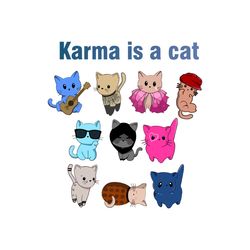Karma is A Cat Funny Taylor Swift Fans SVG Cutting Files